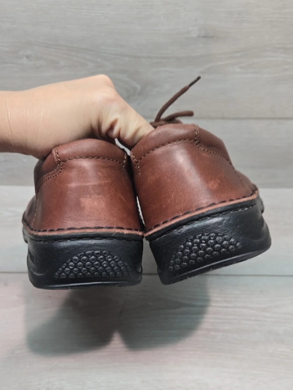 Birkenstok Men's Brown Leather Lace-Up Casual Shoes Sz 45/12